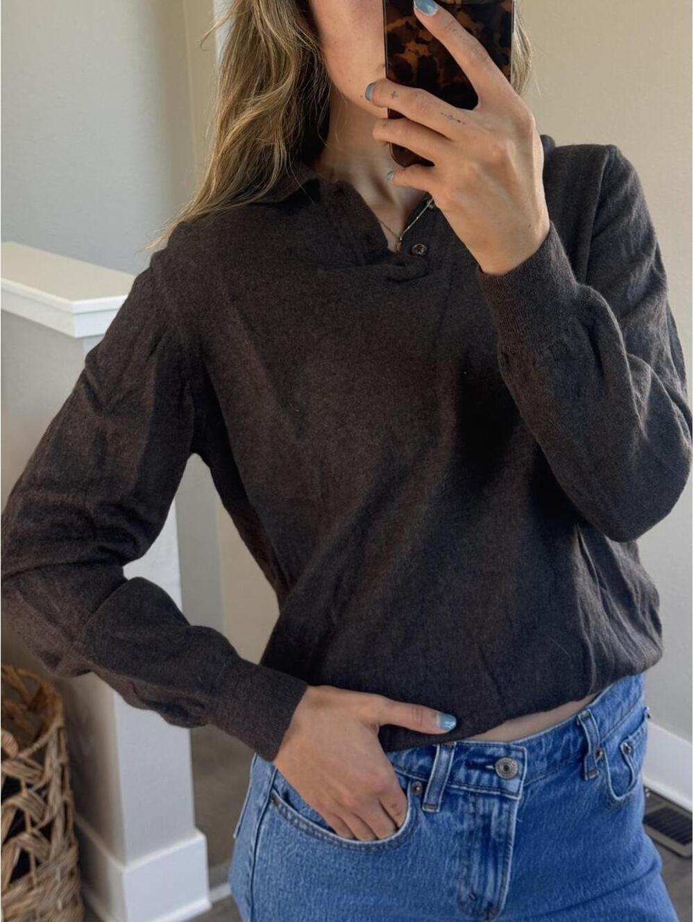Vintage Brown 1926 Italian Merino wool sweater in size M #italian #wool